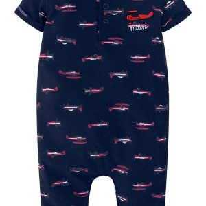Macacão Bebê Menino Estampa Azul