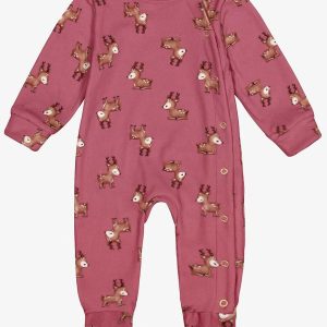 Macacão Feminino em Fleece Estampado Vermelho