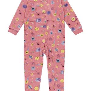 Macacão Monstrinhos em Soft Menina Rosa