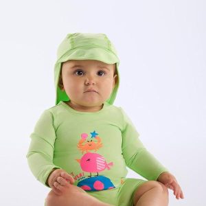 Macaquinho Bebê Menina Fps +50 Verde