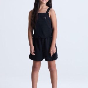 Macaquinho Infantil Feminino Rustique Preto