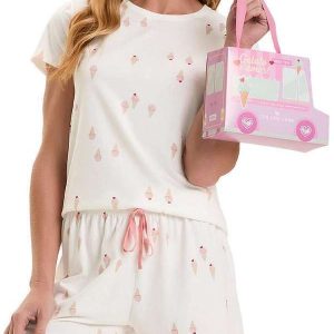 Pijama Feminino Curto Cor com Amor 2010798 Off-White