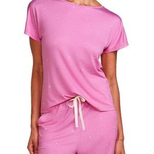 Pijama Feminino Curto Hope Lcs 010 Erc-Estampa-Poá-Rosa-Candy