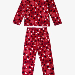 Pijama Feminino Estapado Vermelho