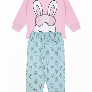 Pijama Feminino Inverno Coelho Rosa