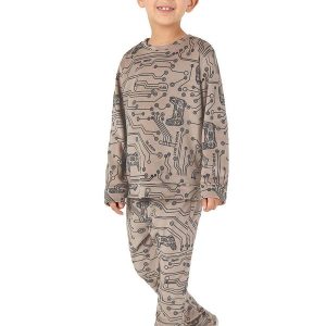 Pijama Gamer em Plush Menino Bege
