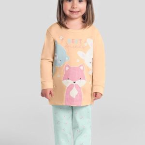 Pijama Infantil Brilha no Escuro Laranja
