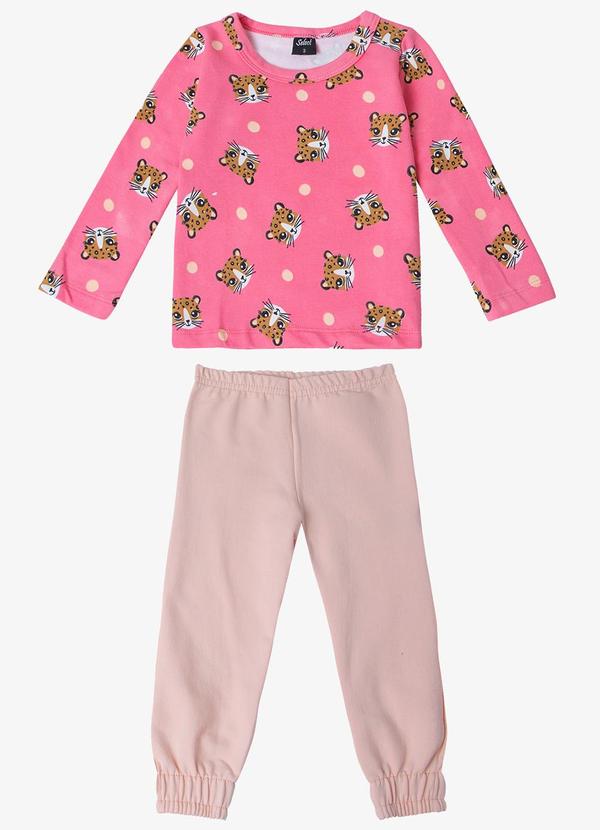 Pijama Infantil Feminino Rosa