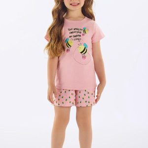 Pijama Infantil Finino Suedine Rosa