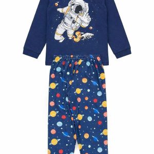 Pijama Infantil Inverno Astronauta Azul