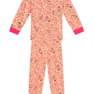 Pijama Infantil Menina de Gatinho Rosa