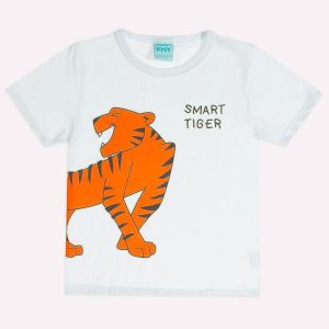 Pijama Infantil Menino Tigre Branco