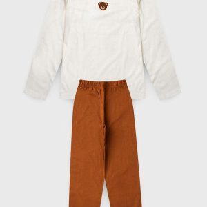 Pijama Infantil de Inverno Ursinho Off White