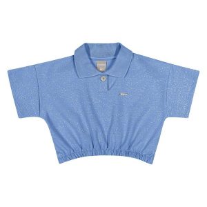 Polo Infantil Menina Colorittá Azul