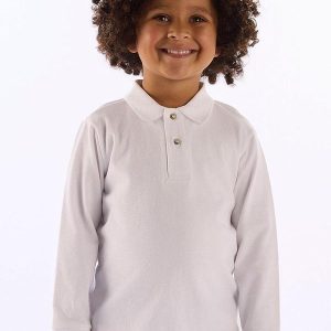 Polo Infantil para Menino em Piquet Branco
