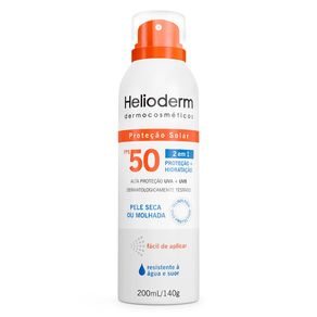 Protetor Solar Corporal Helioderm Aerosol 2 em 1 Proteção + Hidratação FPS50 200ml