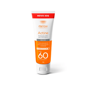 Protetor Solar Facial Darrow Actine Sem Cor FPS60 40g