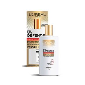 Protetor Solar Facial L'Oréal Paris UV Defender Fluido FPS 60 40g