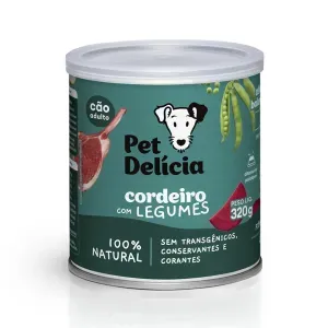 Ração Úmida Pet Delícia Cães Cordeiro com Legumes - 320 g