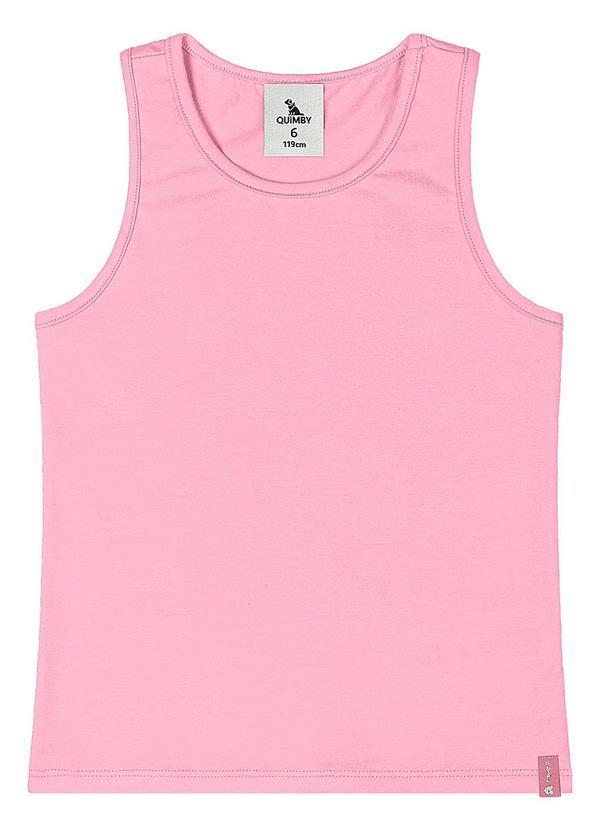 Regata Básica Cotton Menina Rosa