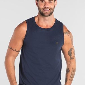 Regata Básica em Algodão Azul