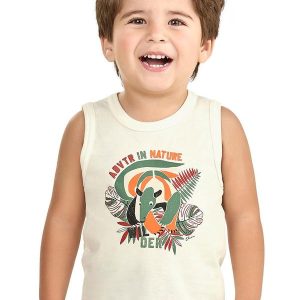 Regata Infantil Menino Aventura Tropical Bege