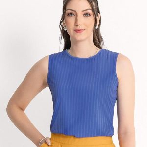 Regata em Viscose Azul