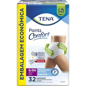 Roupa Íntima Tena Pants Confort G/EG Embalagem Econômica 32 Unidades