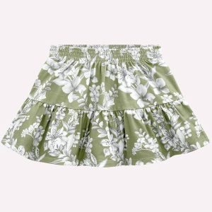 Saia Infantil Menina Flores Milon Verde