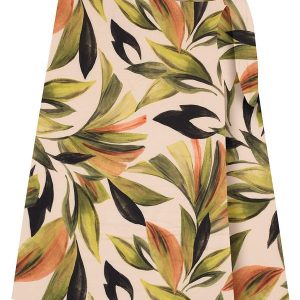 Saia Midi Plus Size em Viscose Verde