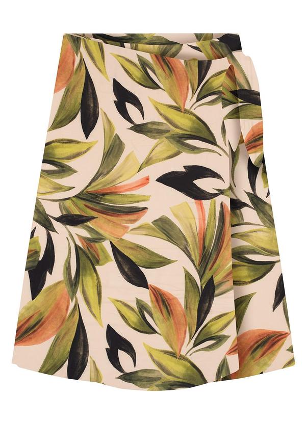 Saia Midi Plus Size em Viscose Verde