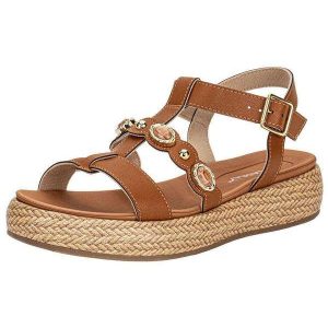Sandália Feminina Flat Piccadilly 459019 - Caramelo