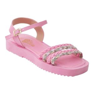 Sandália Infantil Rosa em Sintético