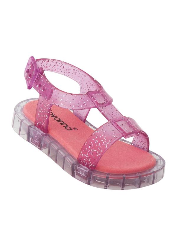 Sandália Rosa Glitter em Pvc