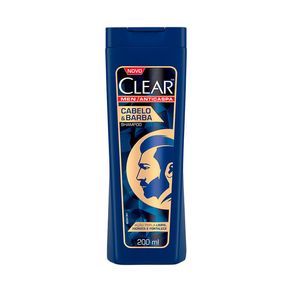Shampoo Anticaspa Clear Men Cabelo e Barba 200ml