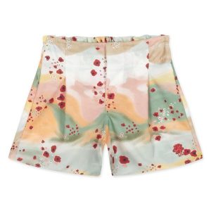 Short Aquarela Infantil Feminino Laranja