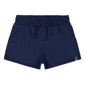 Short Básico Moletom Menina Azul