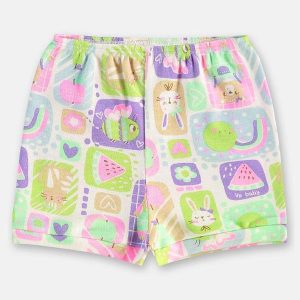 Short Bebê Menina em Suedine Branco