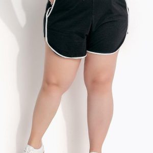 Short Esporte Preto em Meia Malha