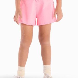 Short Infantil Feminino Sarja Elastano Quimby Rosa