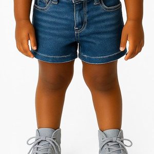 Short Infantil Jeans com Bolsos Azul