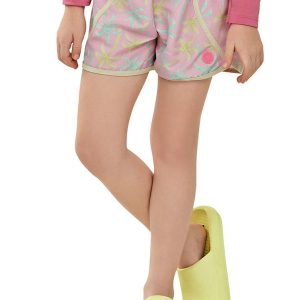 Short Infantil Menina Estampado Tactel Rosa
