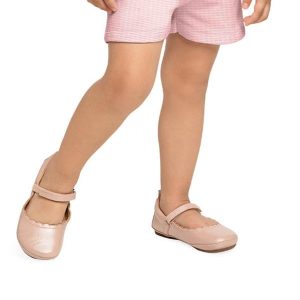 Short Infantil Menina Listras Rosa