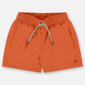 Short Infantil Menino em Poliéster Laranja