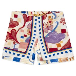 Short-Saia Alfaiataria Infantil Feminino Bege