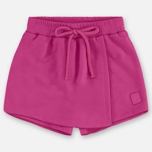 Short-Saia Infantil Moletom Rosa