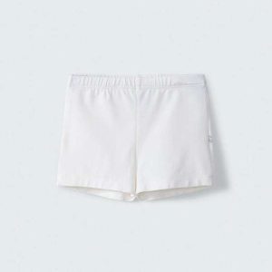 Shorts Curto Basico Infantil Menina Branco