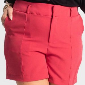 Shorts Feminino Alfaiate Vermelho