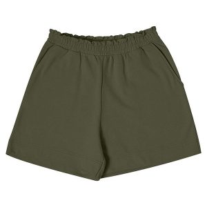 Shorts Feminino em Moletom Sarjado Verde