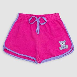 Shorts Infantil Moletom Rosa